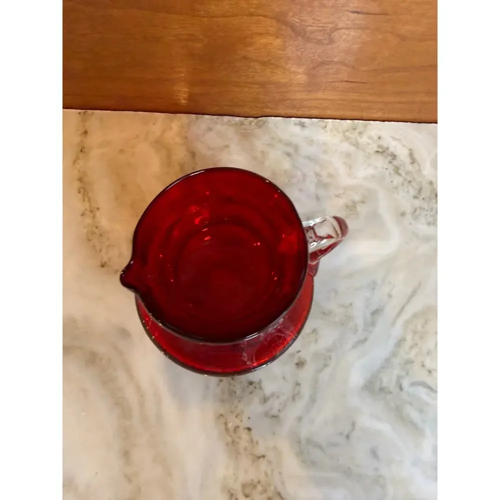 Vintage Mini Red Crackle Vase